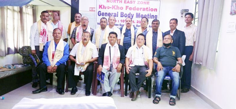 Participants of the North East Zone Kho Kho Federation general body meeting held on October 10.